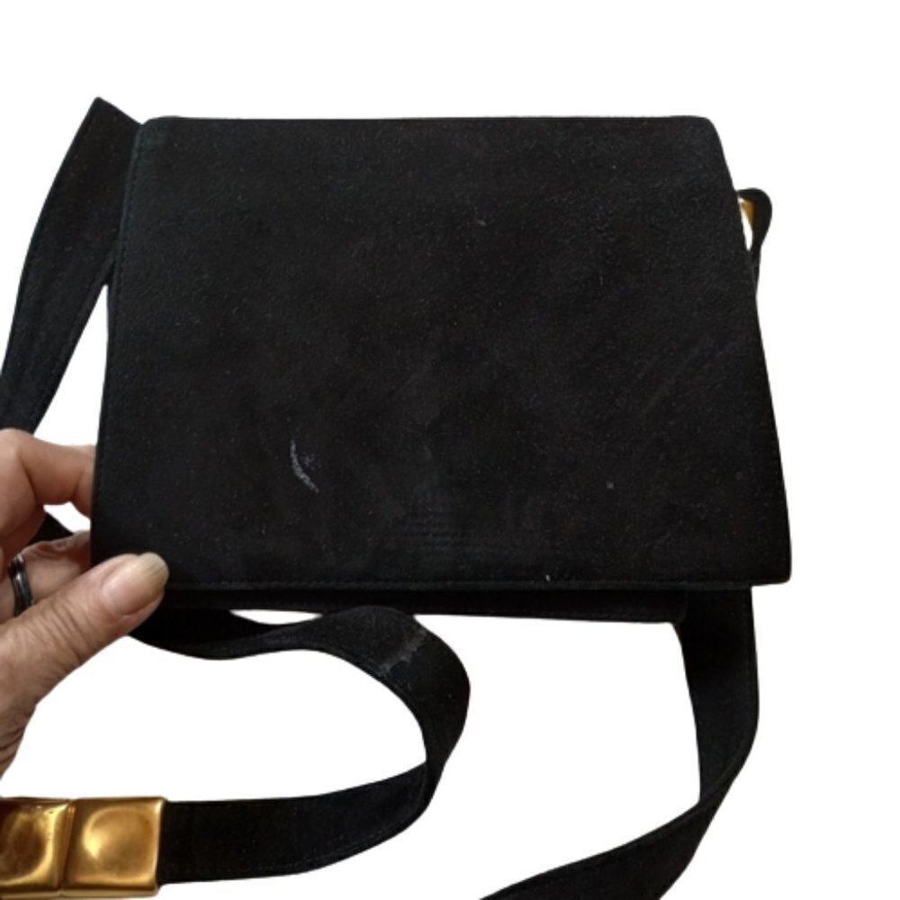 Vintage Donna Kara New York Black Purse Faux Leather